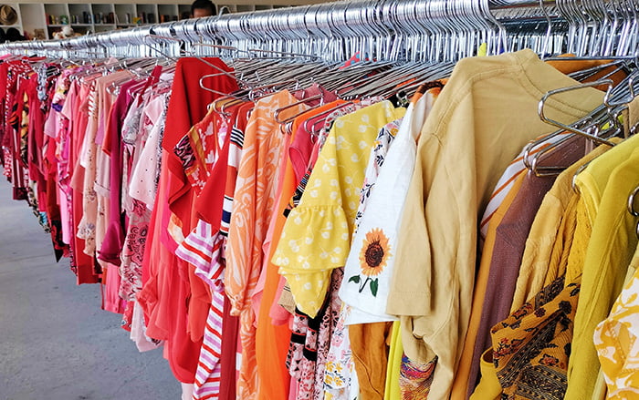 Rack of clothes