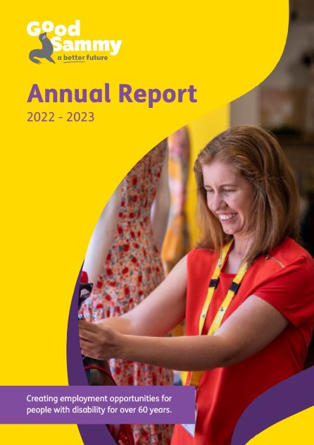 Picture showing front cover of annual report